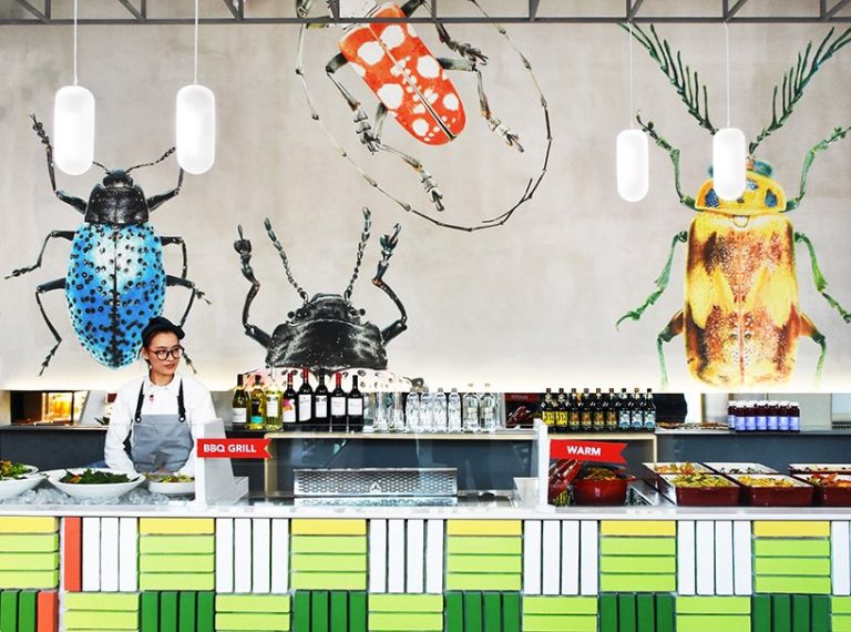 北京“甜心沙拉”用野餐灵感设计打造甲虫主题轻食餐厅